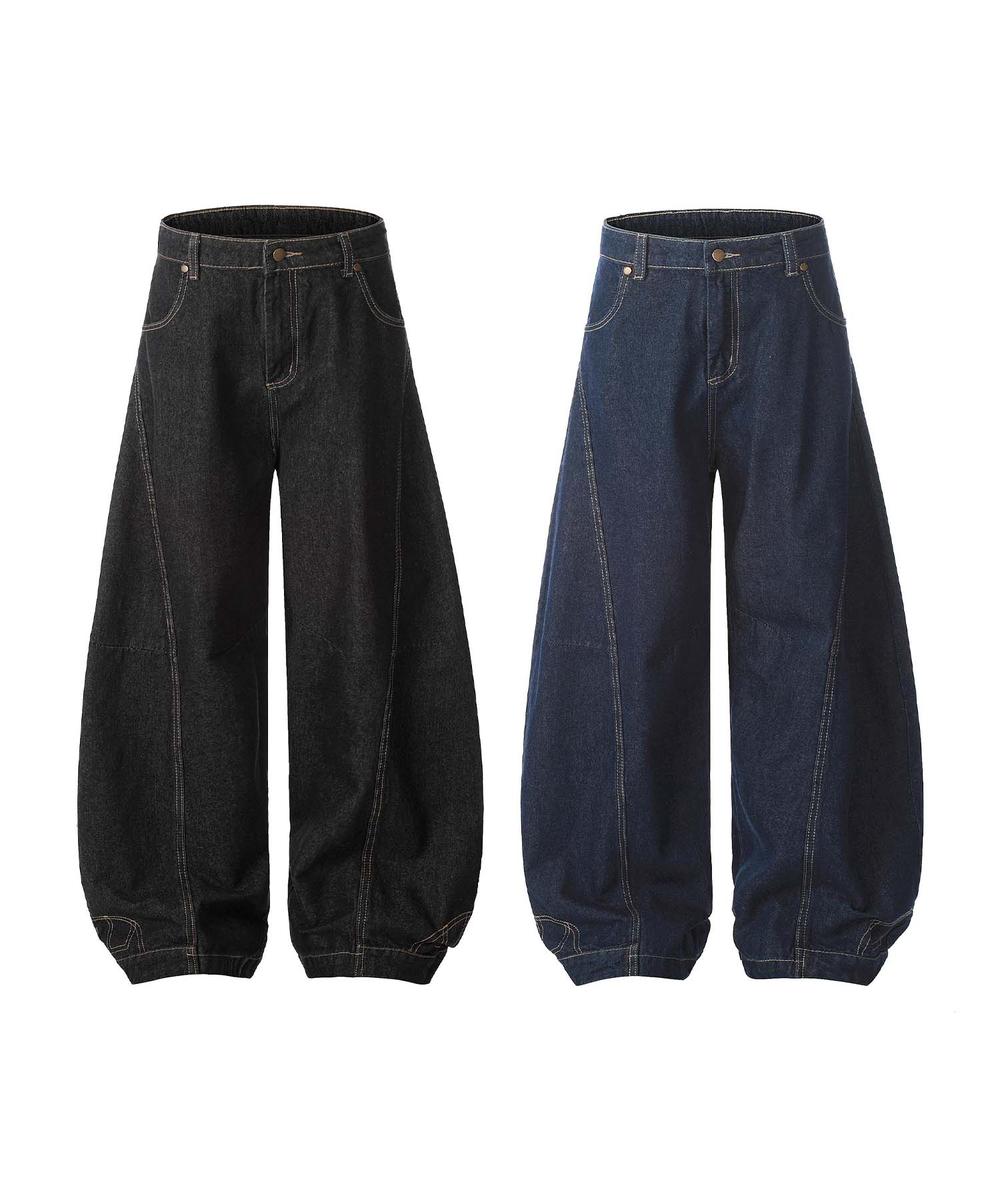 刺繍なしバージョン追加！HOOK -select- 逆さデザインバルーンジーンズ