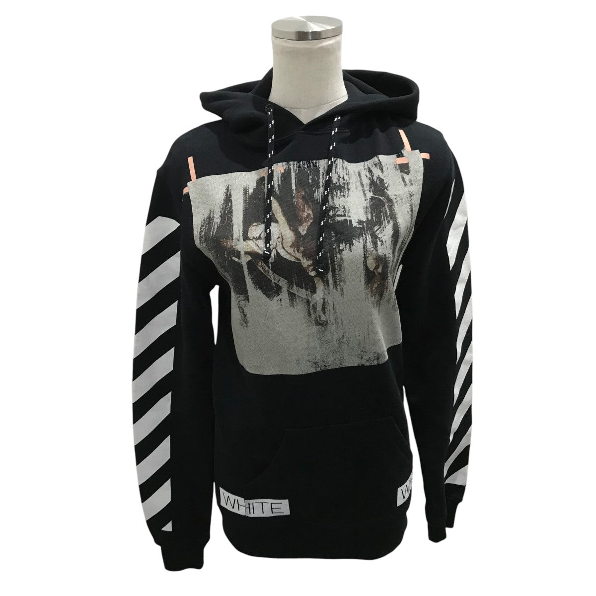 OFFWHITE(オフホワイト) プリントプルオーバーパーカー ブラック