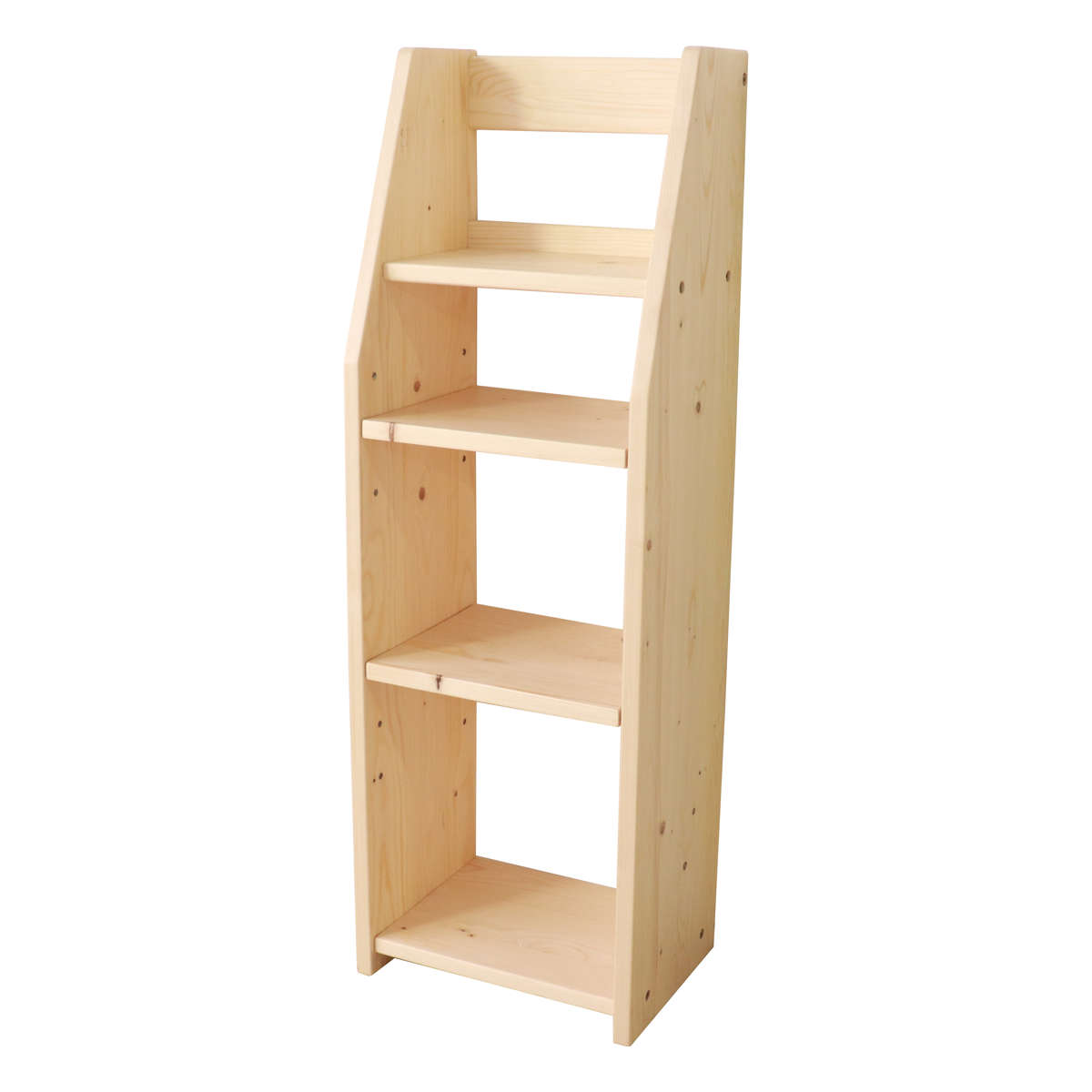 楽天市場】ラック 木製 サイドラック デスク用 天然木 （ 本棚 棚