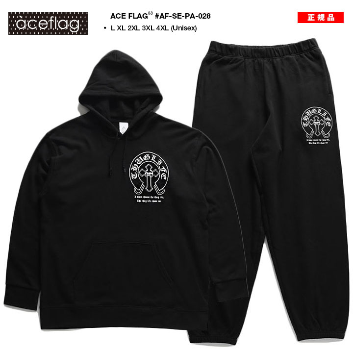 楽天市場】【60%OFF】ACE FLAG 上下セット 長袖 スケボー メンズ 黒