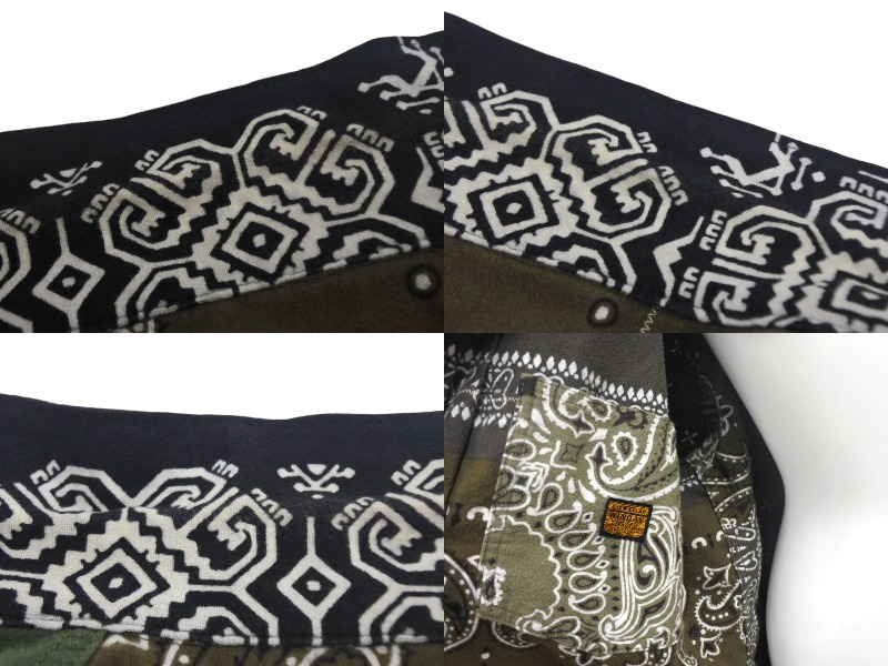 楽天市場】KAPITAL キャピタル バンダナ リバーシブル シャツ