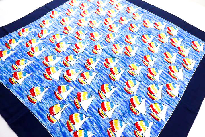 ジバンシィ スカーフ シルク イタリア製 マリン ブランド レディース