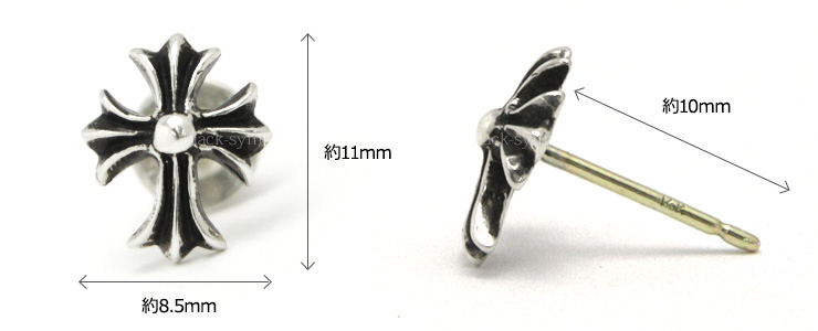 クロムハーツクロススタッド(ピアス)|クロムハーツ通販専門店ブラック