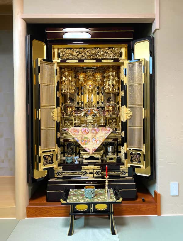 真宗大谷派、幅3尺の立派な金仏壇を新調。28号 橘 日本製、京都市左京