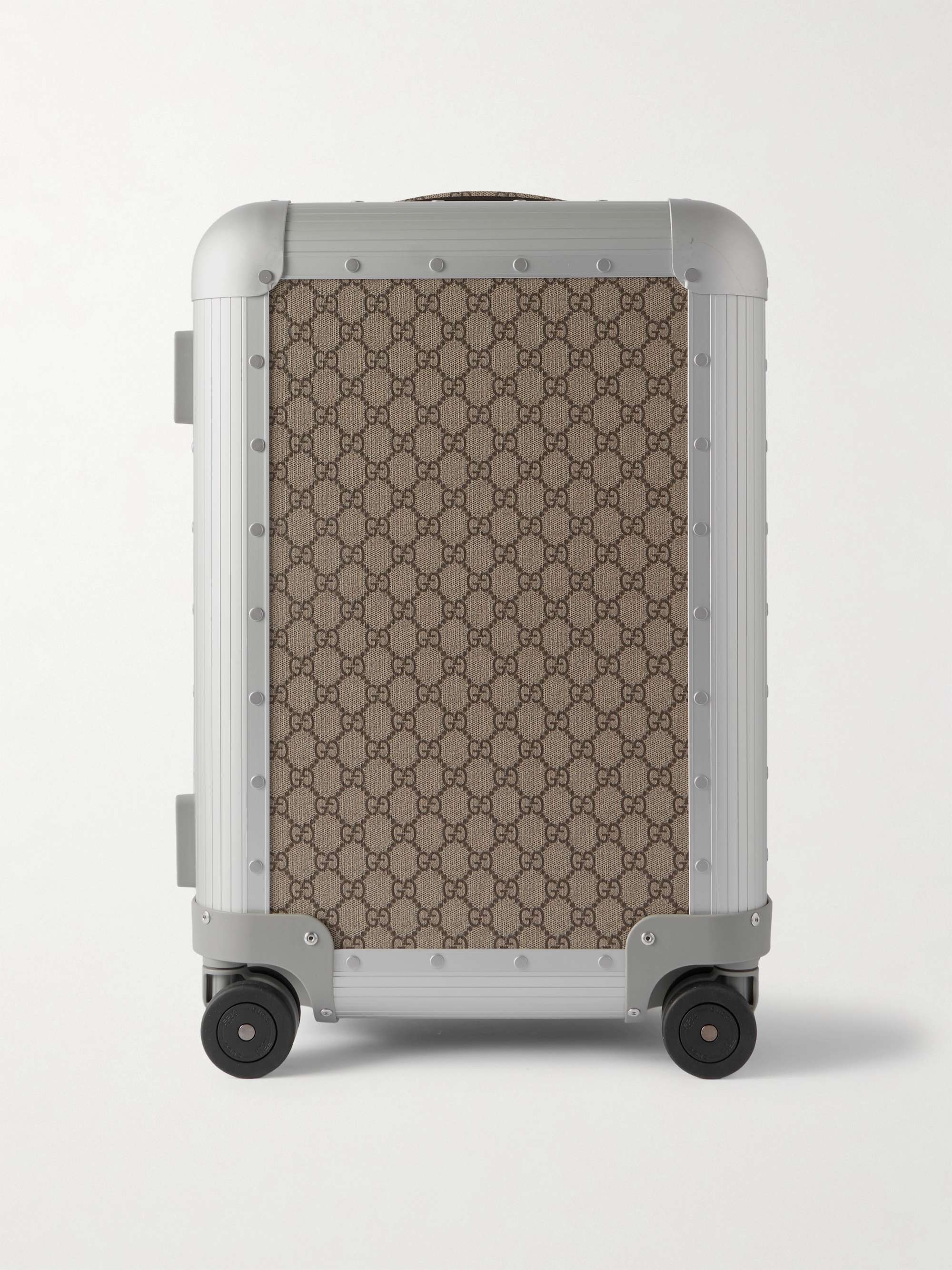 GUCCI + FPM Milano monogrammed coated-canvas and aluminum suitcase