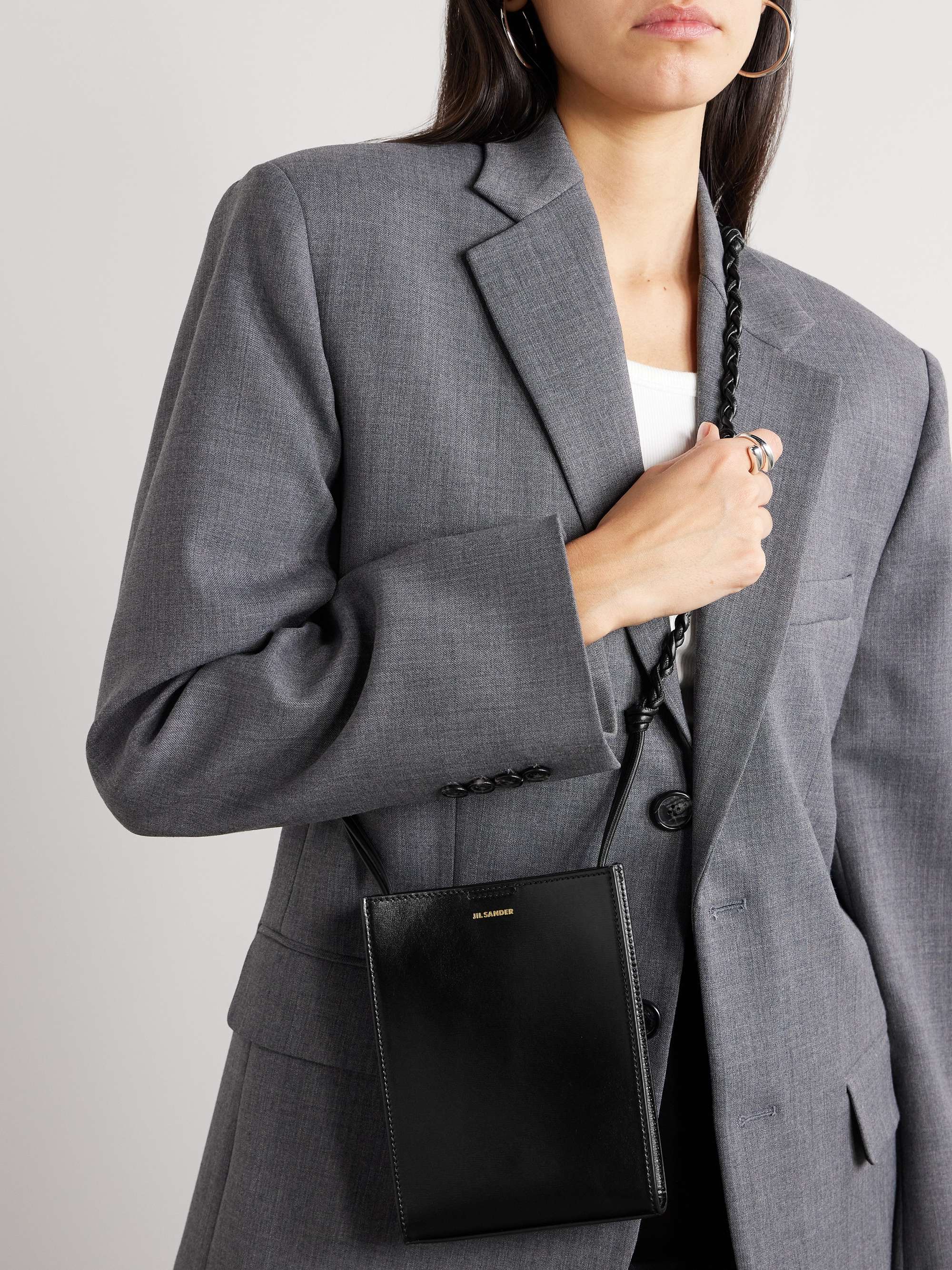 JIL SANDER Tangle small leather shoulder bag | NET-A-PORTER