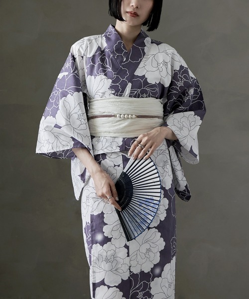 asaka 浴衣 浴衣セット セパレート 着付けのいらない二部式浴衣＋帯 2