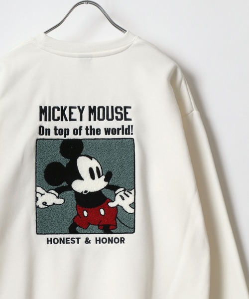 Disney（ディズニー） トレーナー スウェット ミッキー サガラ刺繍