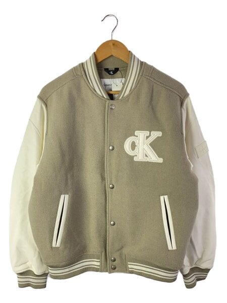 Calvin Klein(カルバンクライン) / スタジャン/M/ポリエステル/BEG