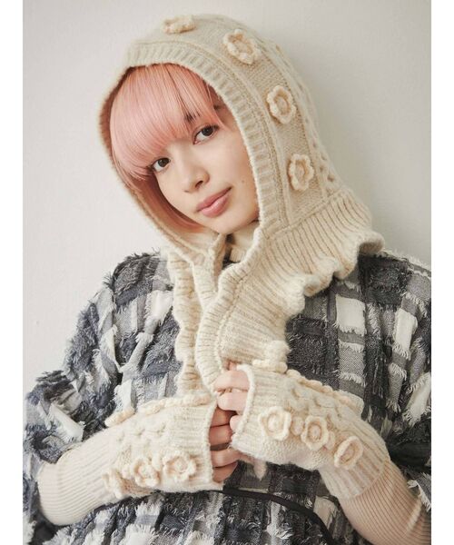 セール】おはなニットバラクラバ（ニットキャップ/ビーニー）｜merry