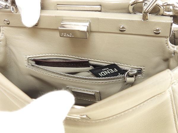 Qoo10] FENDI ピーカブーミニ スムースレザー グレージ