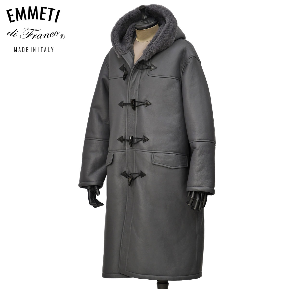 EMMETI【エンメティ】ムートンダッフルコート MONTY SP MOUTON GRIGIO