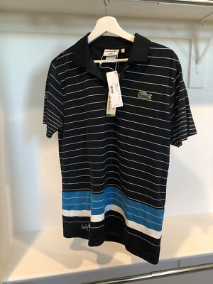 LACOSTE - Andy Roddick Men's Size 4 (M) Black Stripe Tennis Polo