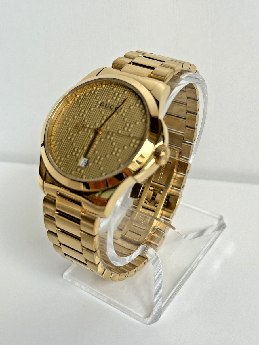 Gucci Men's G-Timeless Gold Tone Quartz Swiss Watch 38MM