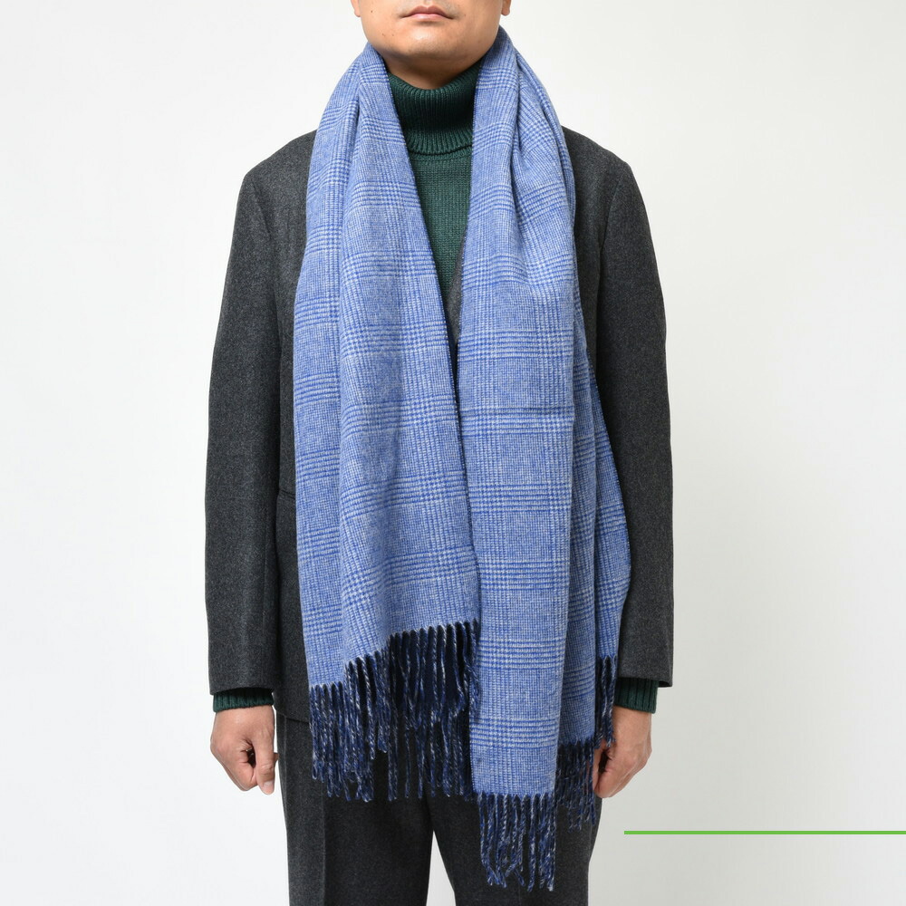 THROW（スロー）OLIVER ウールカシミヤダブルフェイスグレンチェック