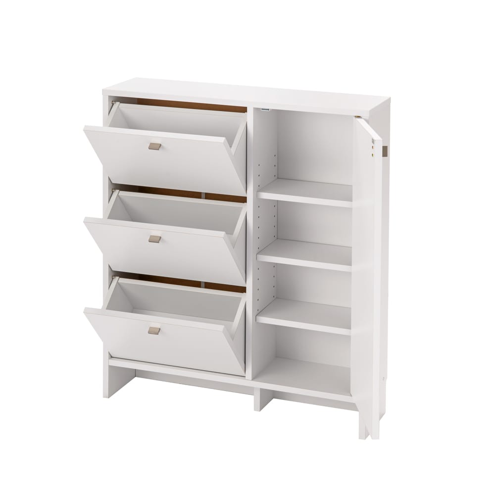 薄型奥行20cmサニタリー収納庫 フラップ＆扉タイプ 幅75cm 通販 - ディノス