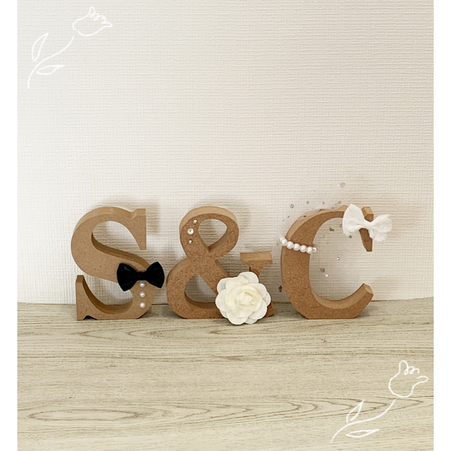 ふじ様確認用♡ウエディングバージョンイニシャルオブジェの通販 by