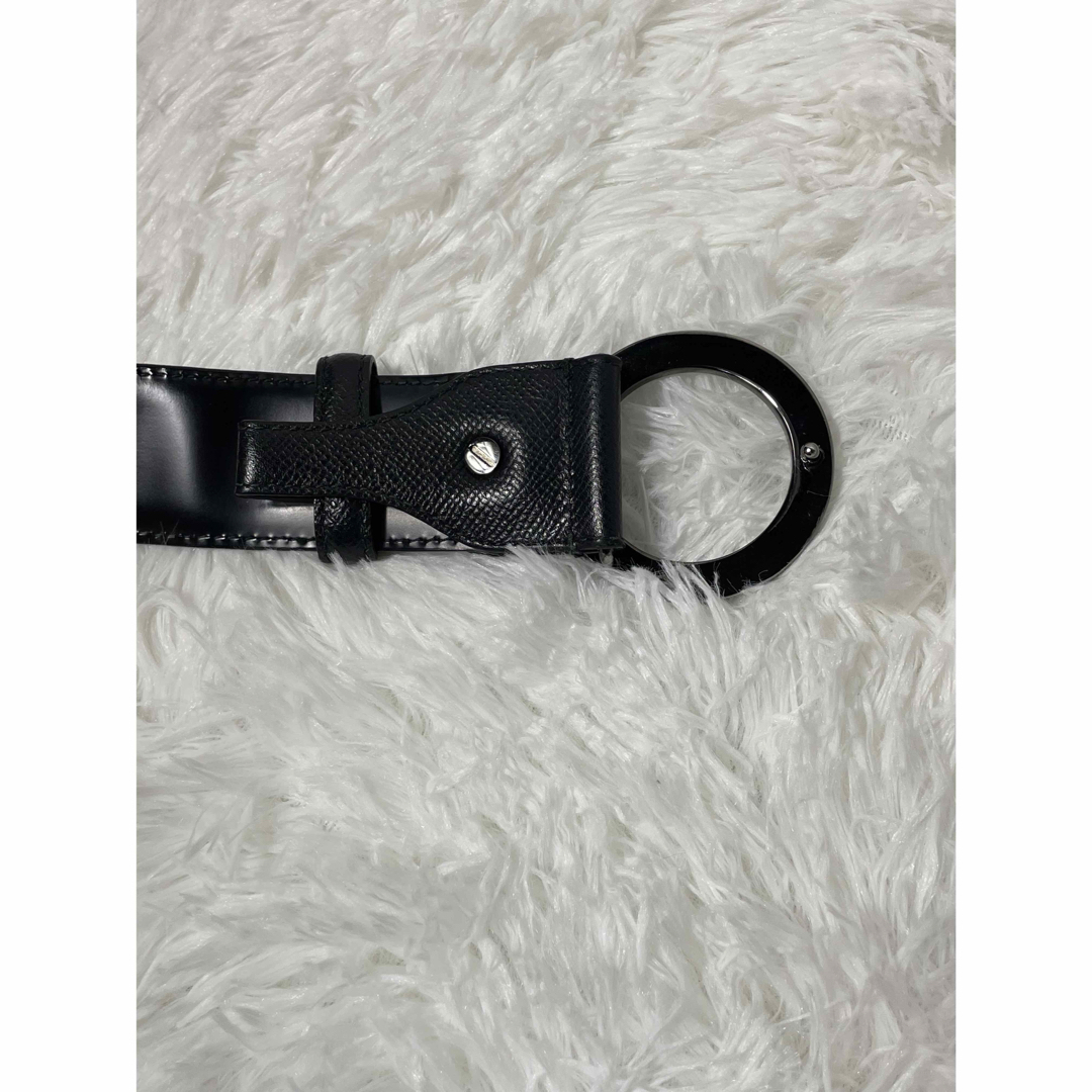 BVLGARI - 美品 BVLGARI ブルガリ サークルロゴ レザーベルト ブラック