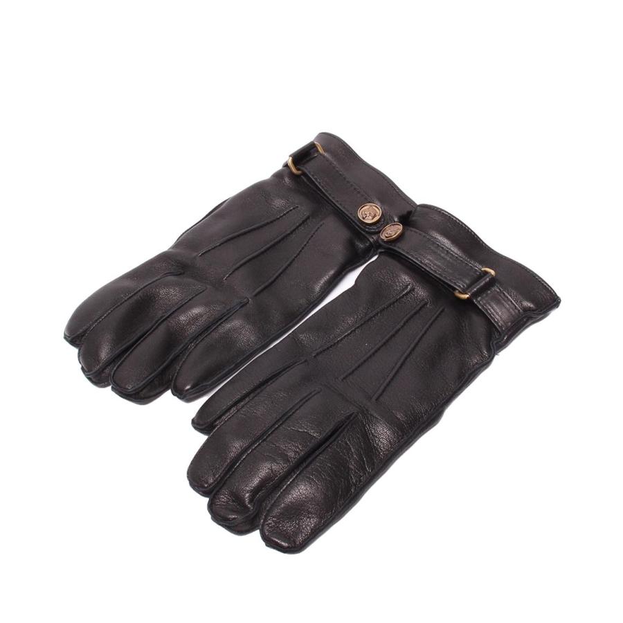 美品 グッチ レザー手袋 グローブ タイガーヘッド メンズ GUCCI 中古