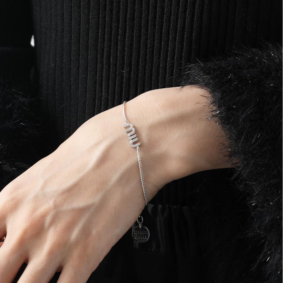 miu miu（ミュウミュウ） ブレスレット 5IB454 2DNC レディース ロゴ