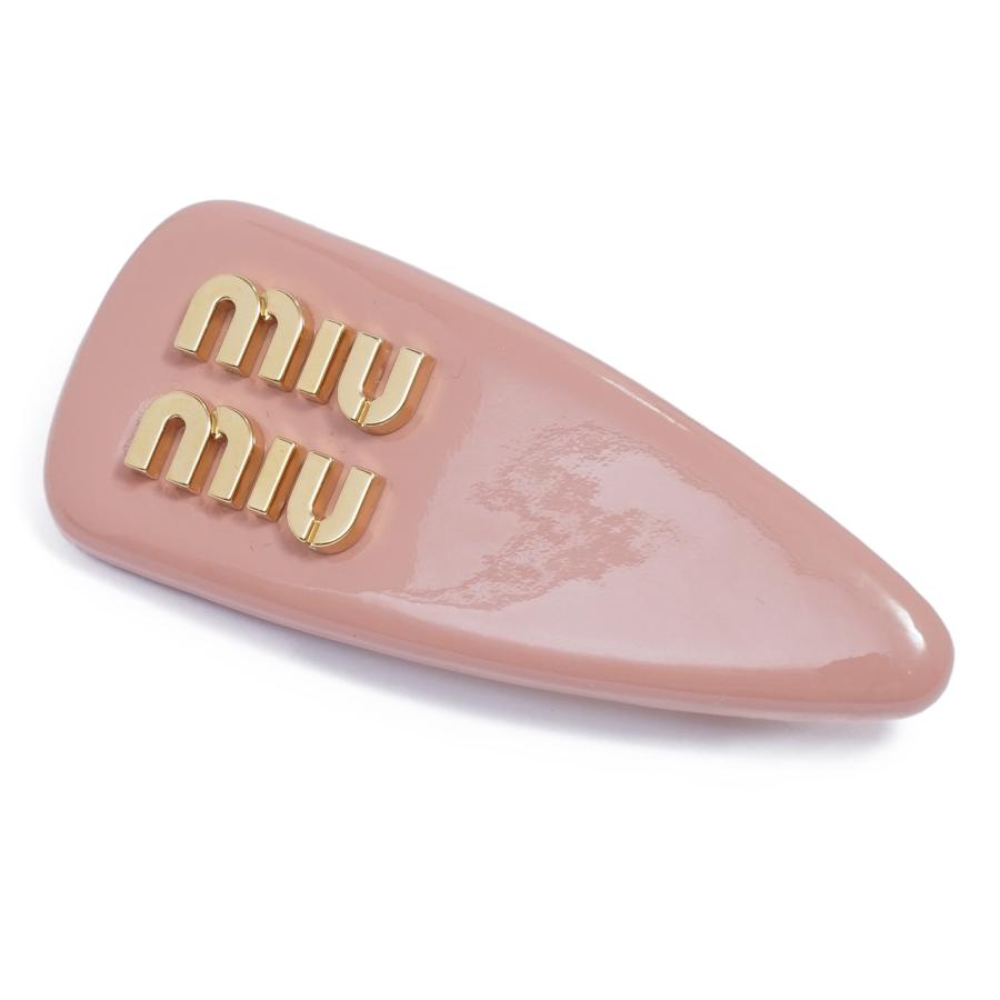 miu miu（ミュウミュウ） パテントレザー ヘアクリップ ヘア