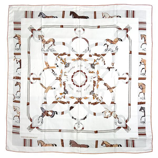 HERMES（エルメス） カレジェアン 140 エプロンドール & 馬着 ショール