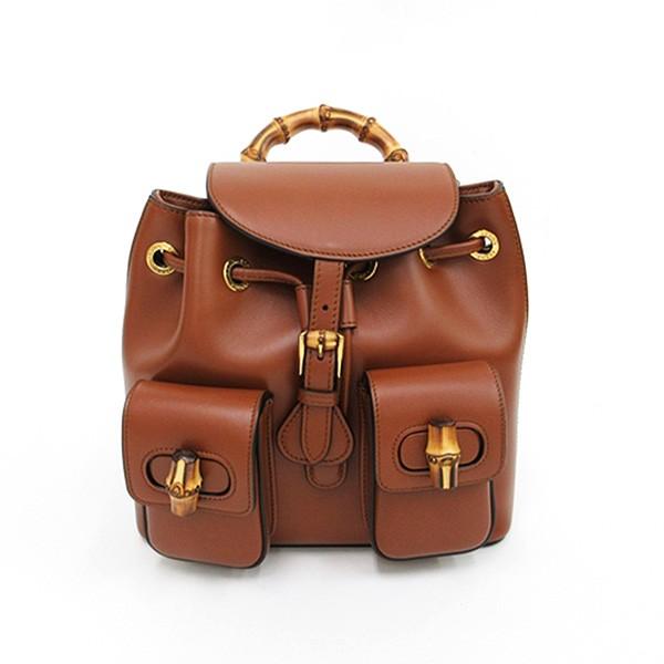 GUCCI(グッチ) バンブー バックパック リュック 702101 茶 ブラウン