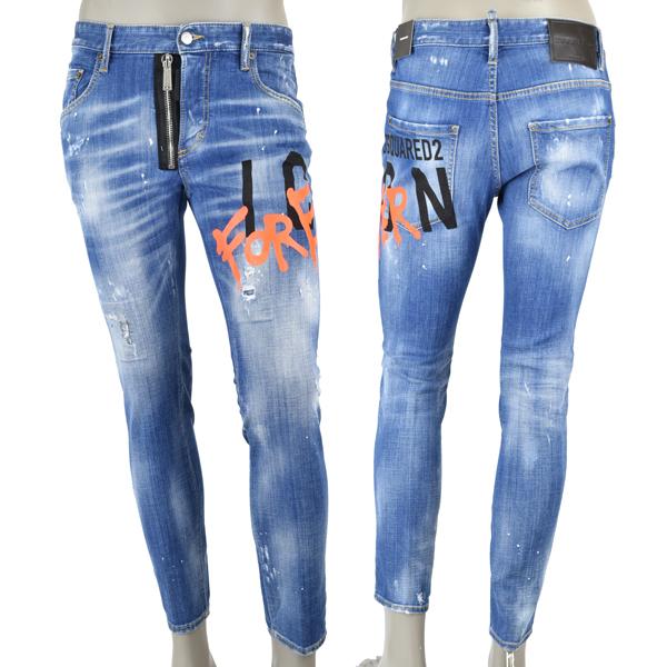 DSQUARED2（ディースクエアード） ICON MEDIUM WASH SKATER JEANS