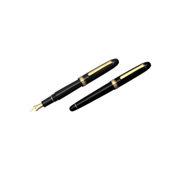 プラチナ万年筆 #3776 センチュリー・ブラック 細字 PNB-10000#1-2