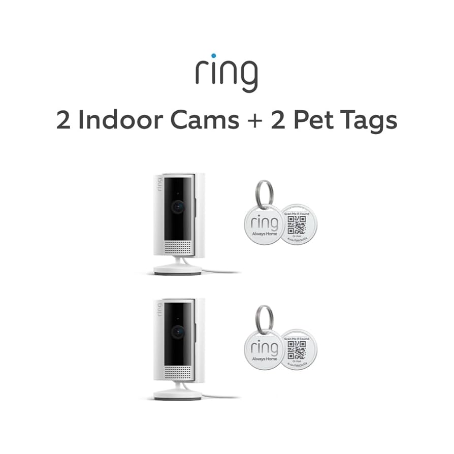 Amazon.com: 2 Ring Indoor Cam (2nd Gen), White with 2 Ring Pet Tag