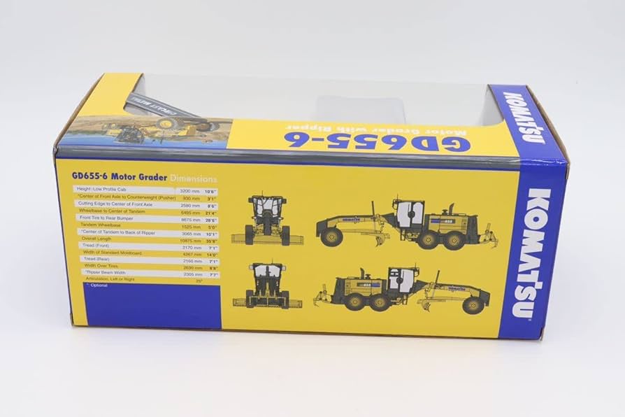 Amazon.co.jp: コマツ KOMATSU 1/50 建機ミニチュア GD655-6 モーター