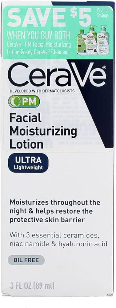 Amazon.com: CeraVe Facial Moisturizing Lotion PM 3 fl oz (Pack of