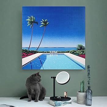 Amazon.co.jp: 永井博 イラストレーター アートポスター Citypop 夏の