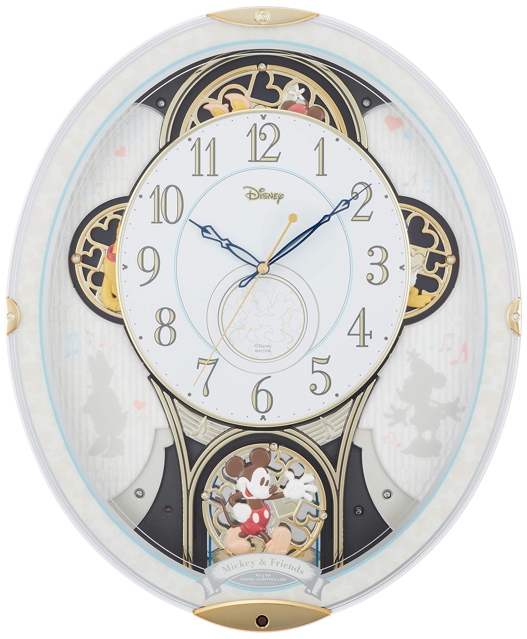 Amazon.co.jp: Rhythm 4MN509MC03 Disney Mickey & Friends Wall Clock
