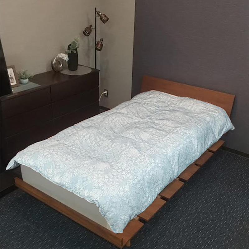 ○羽毛掛けふとん シングルロング(150×210cm)ルナエス ブルー