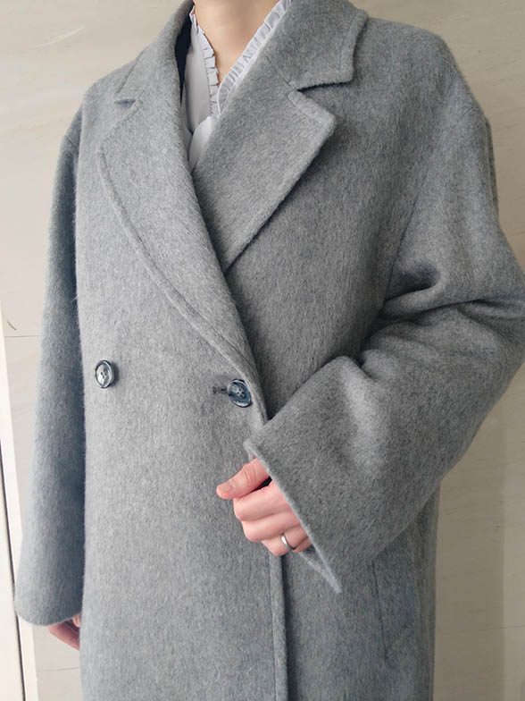 見た目もあたたかダブルブレストチェスターコート | スタイリング