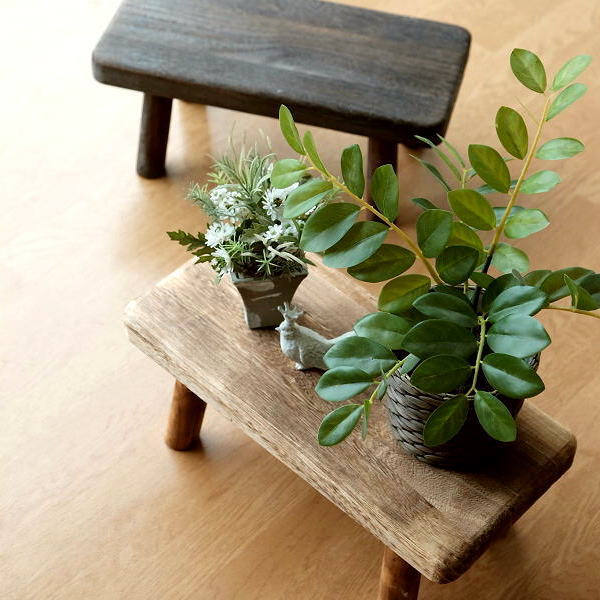 花台 フラワースタンド 木製 天然木 おしゃれ ナチュラル アンティーク