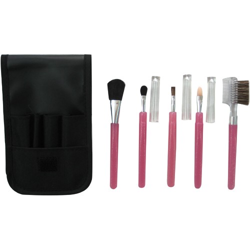 企画品)熊野筆メーカー企画の5本組メイクブラシセット ピンク SBP-05
