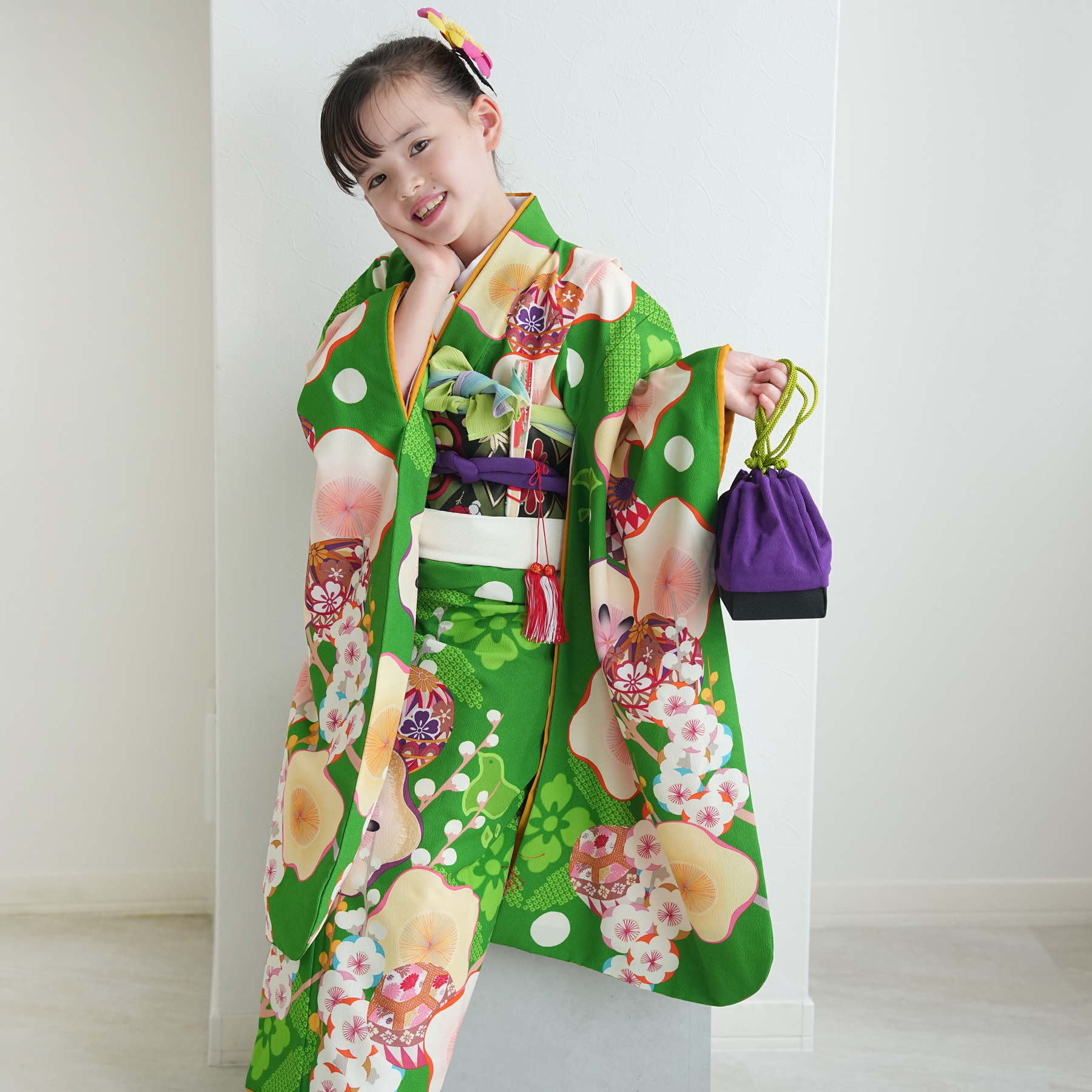 レンタル 七五三 着物 7歳 セット 芸艸堂 UNSODO 古典柄 レトロ