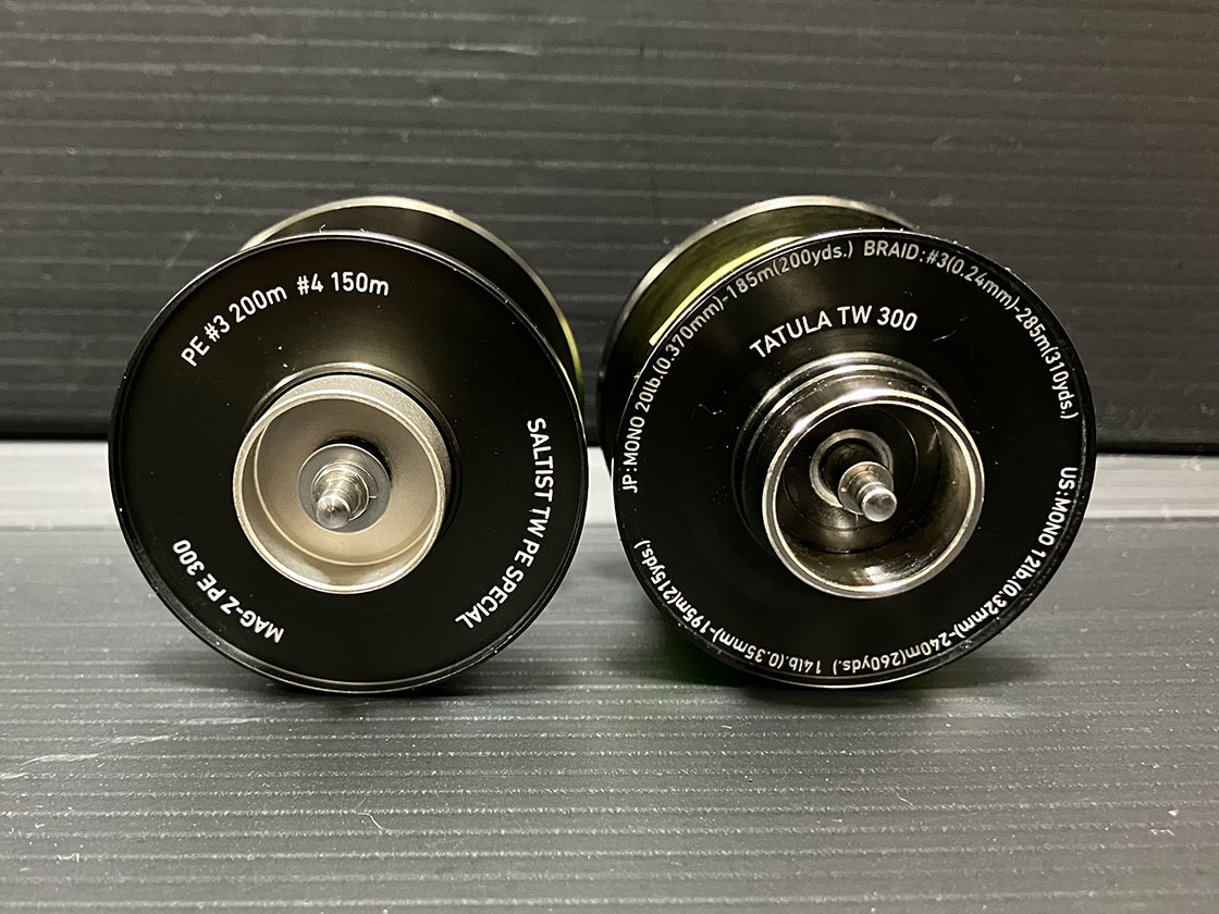 タトゥーラ300にソルティスト300のスプールを流用、ライトカゴ釣りで