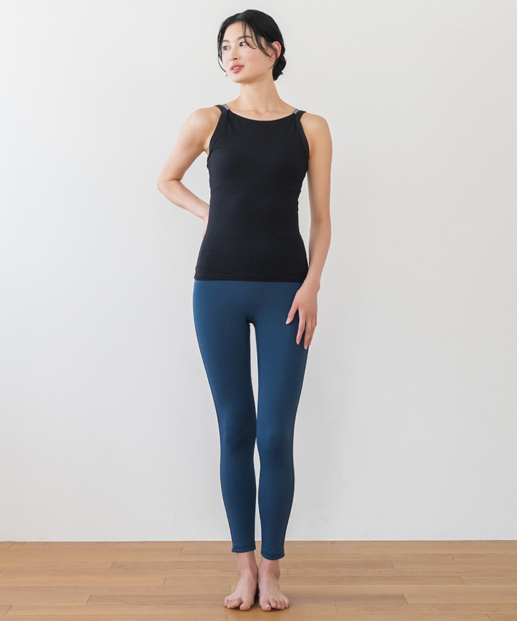 SUKALA】ダブルストラップリブロゴタンクトップ(XS・LLサイズ サンド