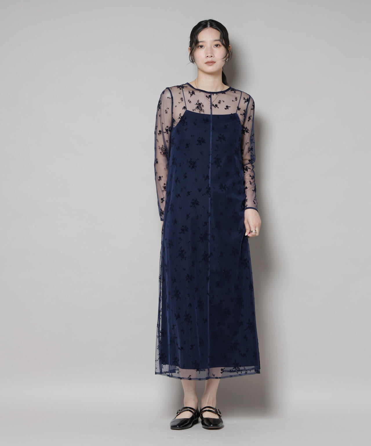 kaene / フロッキー ベロア 2way ドレス