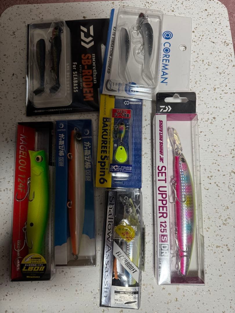 【新品】シーバス最強7点 カゲロウ124F セットアッパー VJ16 かっ飛び棒