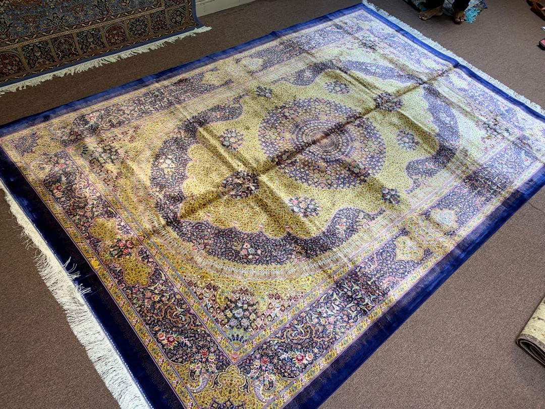 ペルシャ、イラン、シルクカーペット/サイズ:200x300cm…. .mp9p。