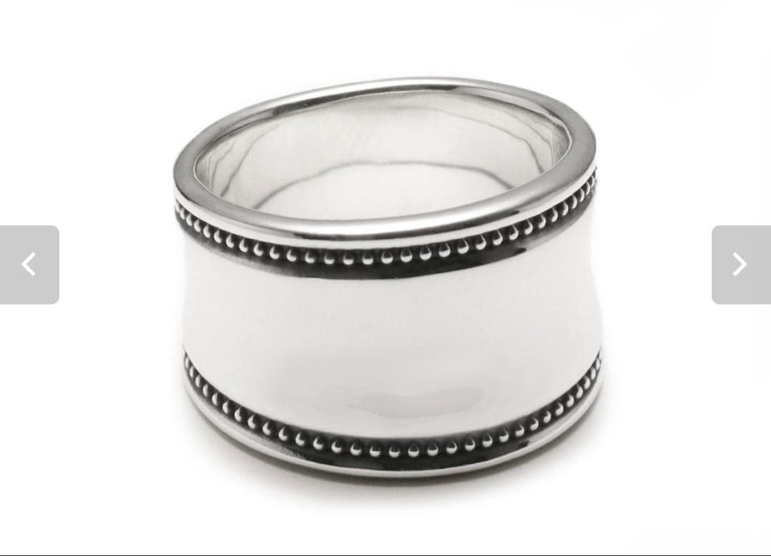 シルバー925 Hoot フート ミルグレイン カーム リング 20号