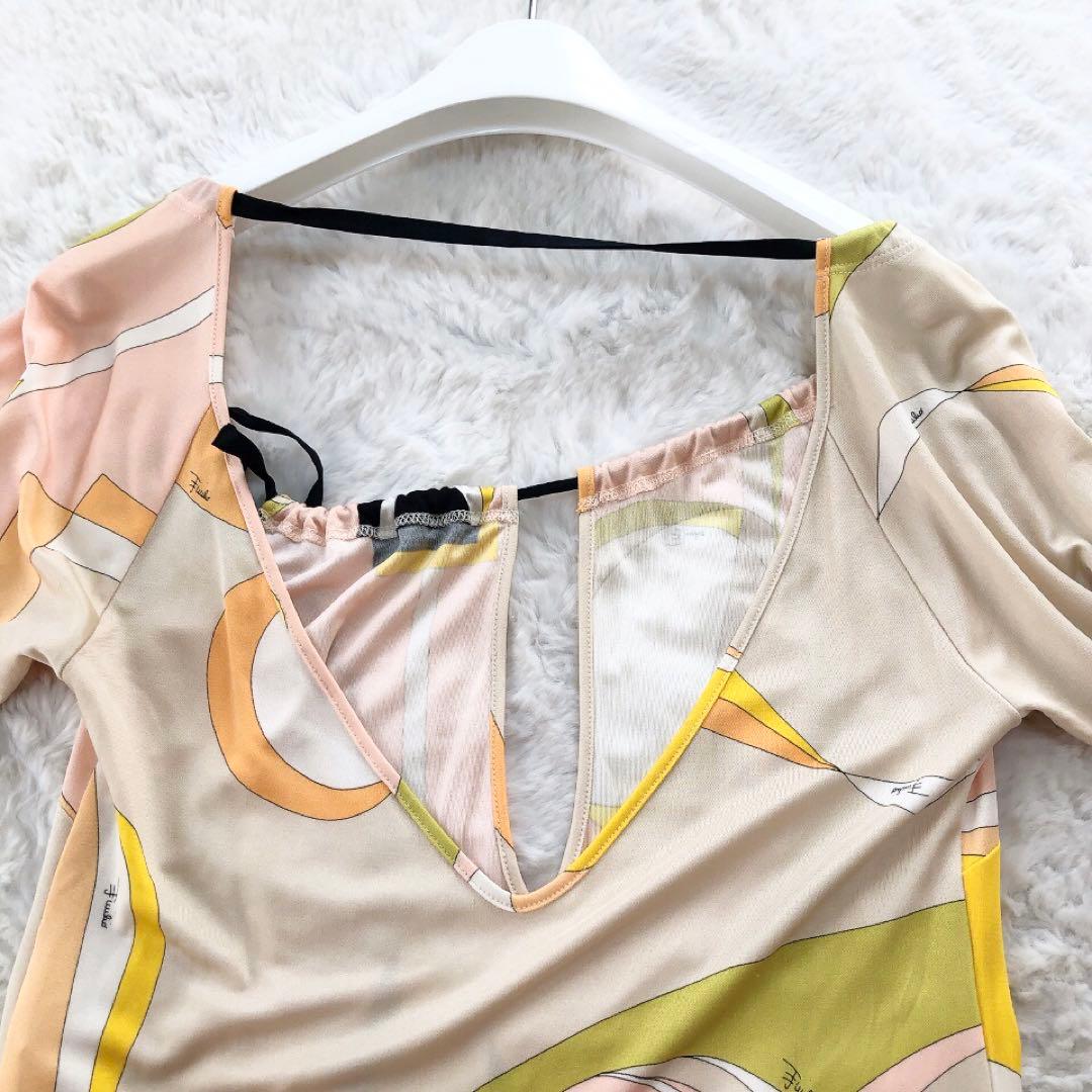 EmilioPucci*エミリオプッチ　シルク100%　プッチ柄ワンピース
