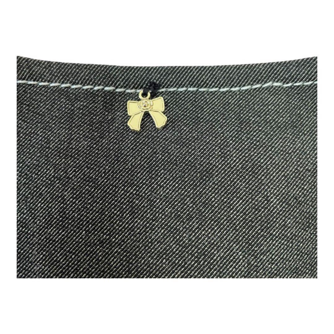 スーパービューティー【40/M相当】　デニム調×ツイード　ドッキングワンピース