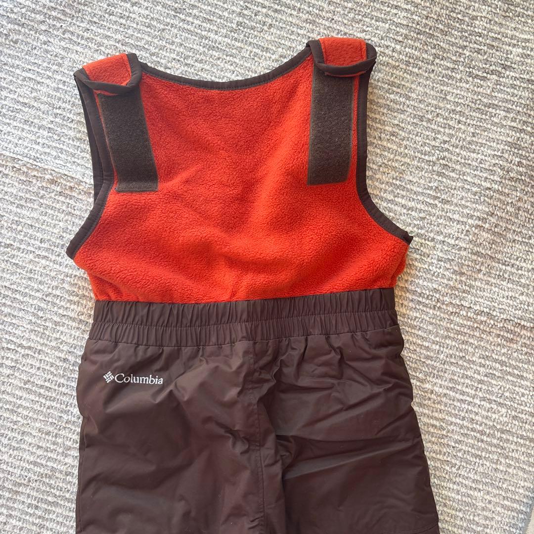 Columbia 子供用スキーウェア オレンジ/ブラウン　上下