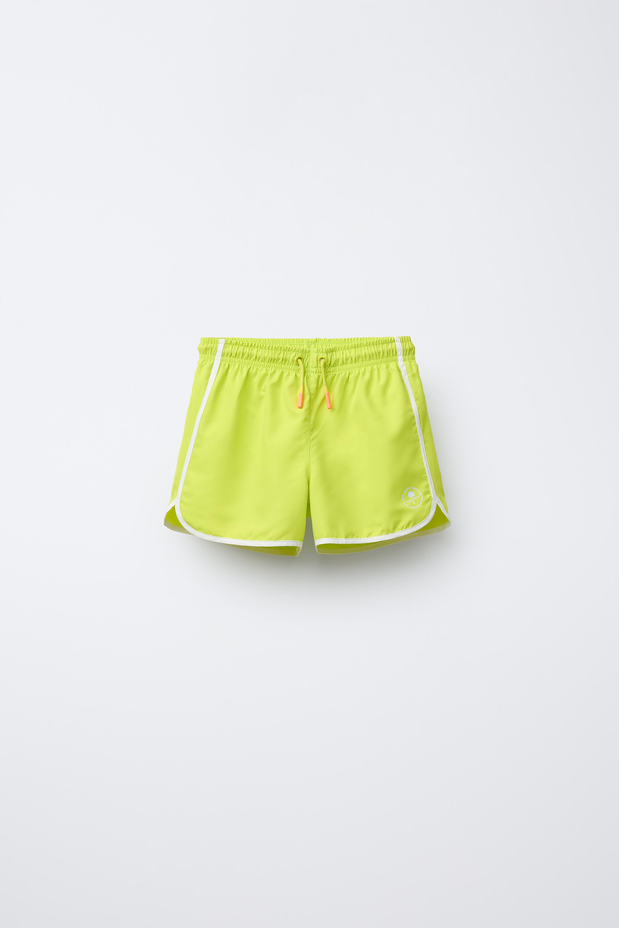 6-14 YEARS/ PALM TREE SWIM SHORTS - Fluorescent lime | ZARA United